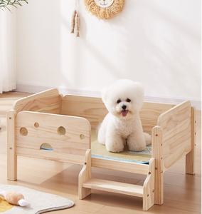 Letto per Cani di Piccola Taglia in Legno Massello Ecologico, Staccabile e Lavabile, per Tutte le Stagioni, Ideale per il Soggiorno - Product Image 2
