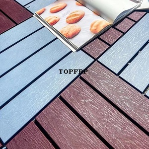 PP Waterproof Quick Splicing Backyard Patio Wood Grain <b>Plastic</b> Floor - Product Image 2