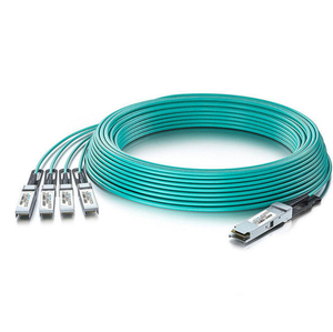 Câble de brassage optique actif Cisc QSFP-4X10G-AOC10M= 40GBASE Fibre Optique QSFP vers 4SFP 10m - Product Image 4
