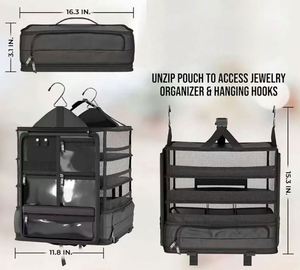 Free Sample Custom Hanging Bag Over The Door Storage <b>Handbag</b> Sundries <b>Organizer</b> With 3-Shelf Wall Mount Fabric <b>Organizer</b> - Product Image 2