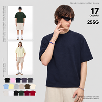 100% Katun Sablon Sutra Kustom Rajutan Padat Ramah Lingkungan Bernapas Streetwear Boxy Oversized Heavyweight