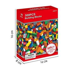 Juego de Bloques de Construcción Clásicos de Plástico, 500/1000 Piezas, Bloques de Juguete DIY, Juego de Bloques de Construcción Básicos Compatibles con las Principales Marcas - Product Image 2