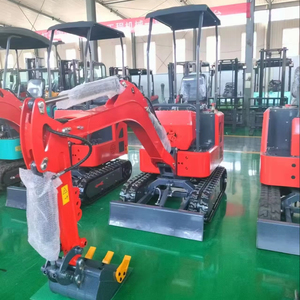 Mini-excavatrice sur chenilles d'occasion 1,5T, peu d'heures de fonctionnement, avec attache rapide, brise-roche et tarière, certifiée CE - Product Image 1