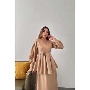 Conjunto de Suéter con Detalles en Rosa Camel para Mujer, Colección al por Mayor - Product Image 3