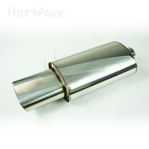 Hotwave phổ dòng chảy cao thép không gỉ Outlet tip 4.5 inch JDM exhaust muffler hình bầu dục muffler - Product Image 3