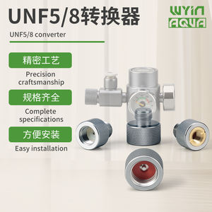 Wyin <span class=keywords><strong>Aqua</strong></span> G5/8 a UNF3/8 UNF5/8 TR21.4 Adaptador para botellas y válvulas de acuario - Product Image 3