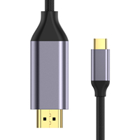 Câble magnétique USB-C haute vitesse vers adaptateur 4K 60Hz avec gaine en nylon et connecteur rotatif pour ordinateur portable/téléviseur/projecteur