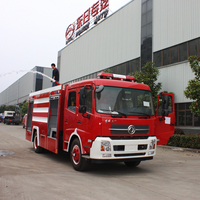 Camion de pompiers diesel 4x2 pour intervention à gauche, 8m3, Dongfeng D530, 170HP, réservoir d'eau 8000L, acier Q235, pompe CB10/40, canon PS40
