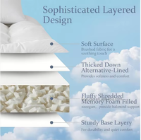 Surmatelas en mousse à mémoire de forme en polyester écologique de 4 pouces pour soulager les maux de dos, ultra doux et moelleux, pour usage hôtelier et domestique