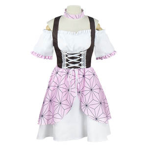 Disfraz de Anime de Demon Slayer, Vestido Lolita de <span class=keywords><strong>Nezuko</strong></span> <span class=keywords><strong>Kamado</strong></span> - Product Image 3
