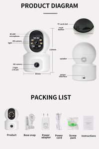 กล้อง IP Wi-Fi 4MP เลนส์คู่กล้องวงจรปิดรักษาความปลอดภัย360องศา PTZ อัจฉริยะกล้องเฝ้าระวังสัตว์เลี้ยง - Product Image 6