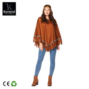 Costume de carnaval indien pour femmes, poncho de <span class=keywords><strong>cowboy</strong></span> avec franges, robe hippie traditionnelle pour adultes - Product Image 3