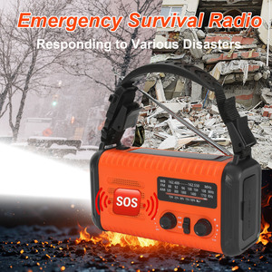 Gran oferta, 20000mAh, portátil, supervivencia de emergencia, manivela, Radio AM/FM, lámpara de lectura Solar MP3, linterna de 3 modos, plástico SOS - Product Image 2