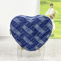 Sac à main bandoulière de luxe pour femme de marque célèbre, en jean rayé, avec doublure en polyester et décoration lettres, idéal pour l'hiver