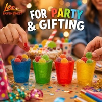 Kleurrijke gummy snoepbekers, grappige kauwsnoep shotglaasjes, partyfavoren
