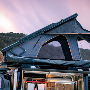 เต็นท์หลังคารถแบบเปลือกแข็งสำหรับ 2-3 คน เต็นท์หลังคาทรงลิ่มสำหรับตั้งแคมป์กลางแจ้ง ทำจากอะลูมิเนียม สำหรับรถยนต์ - Product Image 6
