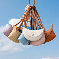 Porte-clés en cuir mini dumpling, nouveau style d'été, tendance, porte-cartes compact et léger, vente chaude