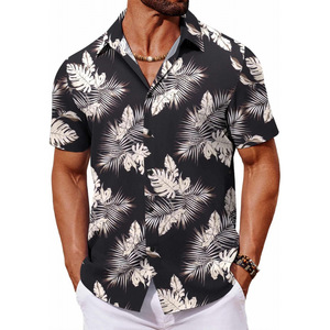 Camisas de Moda <span class=keywords><strong>para</strong></span> Hombre, Estilo Casual <span class=keywords><strong>y</strong></span> de Negocios, Cuello Redondo, Estampado Floral, Tie-Dye, Manga Corta, <span class=keywords><strong>para</strong></span> Playa, Verano, OEM ODM - Product Image 6