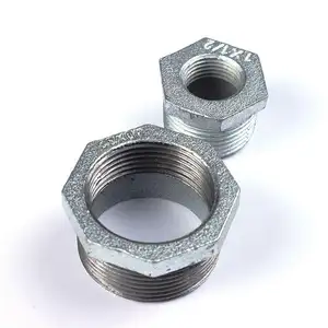 DN40-DN25 galvanized malleable cast iron pipe fittings bushing for pipe lamp