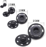 Kancing Tekan & Stud Logam Ramah Lingkungan Warna Hitam Bahan Kuningan untuk Menjahit Pakaian