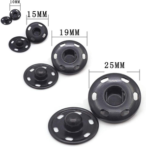 Pirinç Malzeme Siyah Renk Çevre Dostu Metal Çıtçıtlı Düğmeler ve Dikiş Düğmeleri - Product Image 5