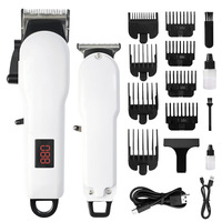 Tondeuse à cheveux rechargeable de type C avec écran numérique LED au prix d'usine, ensemble de tondeuse pour hommes, machine à couper les cheveux de salon pour barbiers