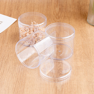 Boîte ronde en plastique transparente de qualité alimentaire, boîte de rangement pour bonbons, jouets, ou gâteaux mousse - Product Image 1