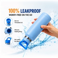 Bouteille isotherme électrique 15 oz en acier inoxydable avec logo personnalisé, couvercle et isolation sous vide pour le sport
