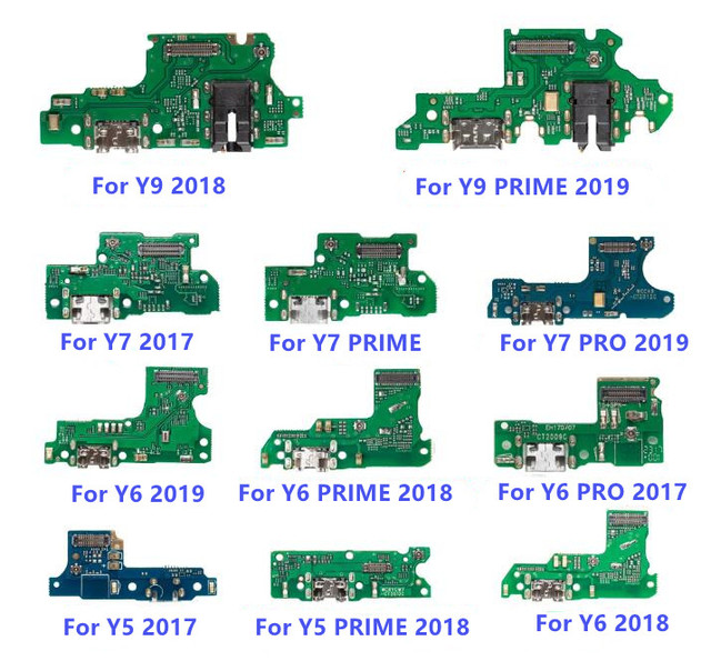Charging Port Connector Board Parts Flex Cable With Microphone Mic for Huawei Y9 Y7 Y6 Pro Y5 Prime 2017 2018 2019