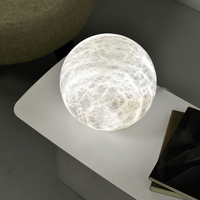 Prix usine Alabaster Cercle Lampes De Table En Laiton Moderne De Luxe Led Lampe De Table Éclairage Pour Hôtel Bureau Salle De Lecture