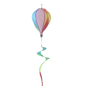Heißluft ballon Wind Spinner Rotierende Pailletten Windmühle Windspiele Regenbogen Für Wind Twister Hängende Dekoration