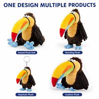 Jouet en peluche perroquet coloré personnalisé, fabrication directe d'usine, OEM ODM, fabricant d'animaux en peluche, vente en gros, MOQ, peluche amusante