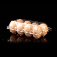 Vente en gros 10 alvéoles transparentes pour œufs Récipient de stockage des aliments Plateau à œufs en plastique personnalisé 10 trous en plastique d'épaisseur Boîte en carton pour œufs en plastique