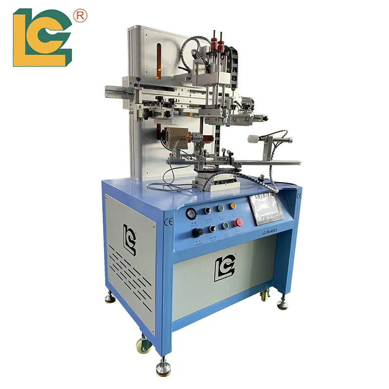 PLC servo motor color sensor system paper bowls printing machine screen printing for paper cup PET cup cosmetic glass bottle