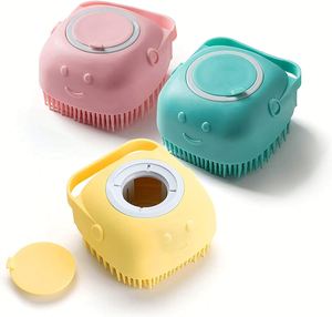 Silicone <b>Pet</b> <b>Bath</b> Brush Soft Scrubber for Cats Dogs Gentle Multifunctional <b>Pet</b> Shampoo Brush With Liquid Refill - Product Image 1