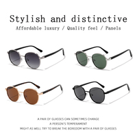 Lunettes de soleil polarisées rondes classiques pour hommes, monture métallique haut de gamme, nouvelle mode, vente en gros, collection 2026, best-seller