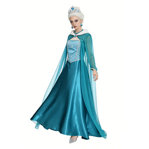 Elsa Blue Princess Dress Plus Size S 4XL Halloween Costume Cosplay Performance Outfit - Product Image 2