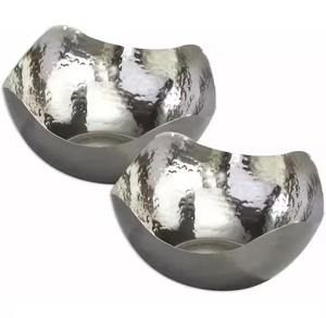 ชุดชามเสิร์ฟโลหะสำหรับอาหารเย็นเครื่องครัวชามผลไม้ชามอลูมิเนียมโลหะถ้วยเสิร์ฟกลมแฟนซี - Product Image 1