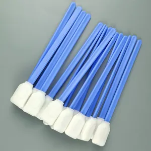 Small Round Head Lint Free Non Dust Industrial Use Polyurethane Esd Stick Cleanroom Foam Tipped Cleaning Swabs