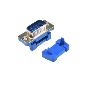 Binnengesp Db9 Mannelijke Seriële Poort Connector Idc Crimp Type D-Sub Rs232 Com Connectoren 9pin 9P Adapter Voor Lint Kabel