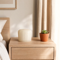 Lampe décorative en marbre naturel rechargeable à LED de luxe pour bureau et salon