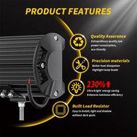 Barra de Luces LED de 180W IP67 para Techo de Vehículos Todoterreno, Patrón de Haz Combinado, Lámpara de Trabajo LED con 60 LED para SUV