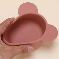 Bol d'alimentation pour bébé en silicone avec logo personnalisé, qualité alimentaire, bol à ventouse pour tout-petits, vaisselle pour enfants, compatible micro-ondes, sans BPA