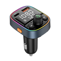Transmisor FM para Auto con Cargador para Encendedor de Cigarrillos 5.0, Doble USB QC3.0, Reproductor MP3, Llamadas Manos Libres, Pantalla de Voltaje, Ranura para Tarjeta TF