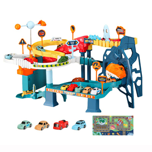 <span class=keywords><strong>2</strong></span> en 1 Échelle électrique Inertie Slide Mini Car Adventure Toy Dinosaur Space Orbit Slot Toy Diy Assembly <span class=keywords><strong>Rail</strong></span> Car Toy With Music - Product Image 2