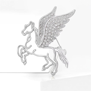 Broche de Aleación con Diseño de Caballo Volador, Moderno <span class=keywords><strong>y</strong></span> Creativo, para Trajes de Hombre <span class=keywords><strong>y</strong></span> Mujer, Venta Caliente de Fábrica - Product Image 3
