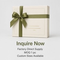 Coffret Cadeau de Parfum de Luxe Personnalisé en Matériaux Recyclés avec Doublure en Éponge, Ruban en Satin Blanc Mat et Vert Olive, Vente en Gros Direct Usine