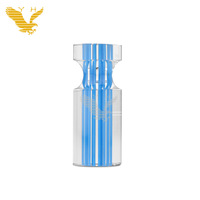 Marqueur de roulette transparent en acrylique bleu YH