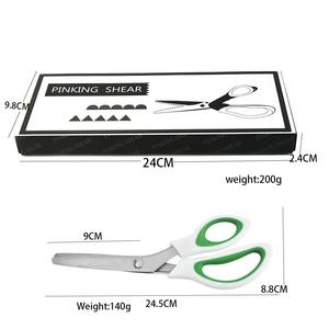 プロの快適な縫製多目的ステンレス鋼ブレードブラントチップ鋸歯状グリップジグザグはさみピンキングシアー - Product Image 4