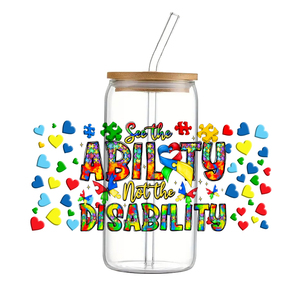 11x24cm Autism Pattern <strong>Printed</strong> UV DTF Transfers <strong>Stickers</strong> 16oz Cup Wraps No Heat Needed for <strong>DIY</strong> Cup <strong>Sticker</strong> - Product Image 1